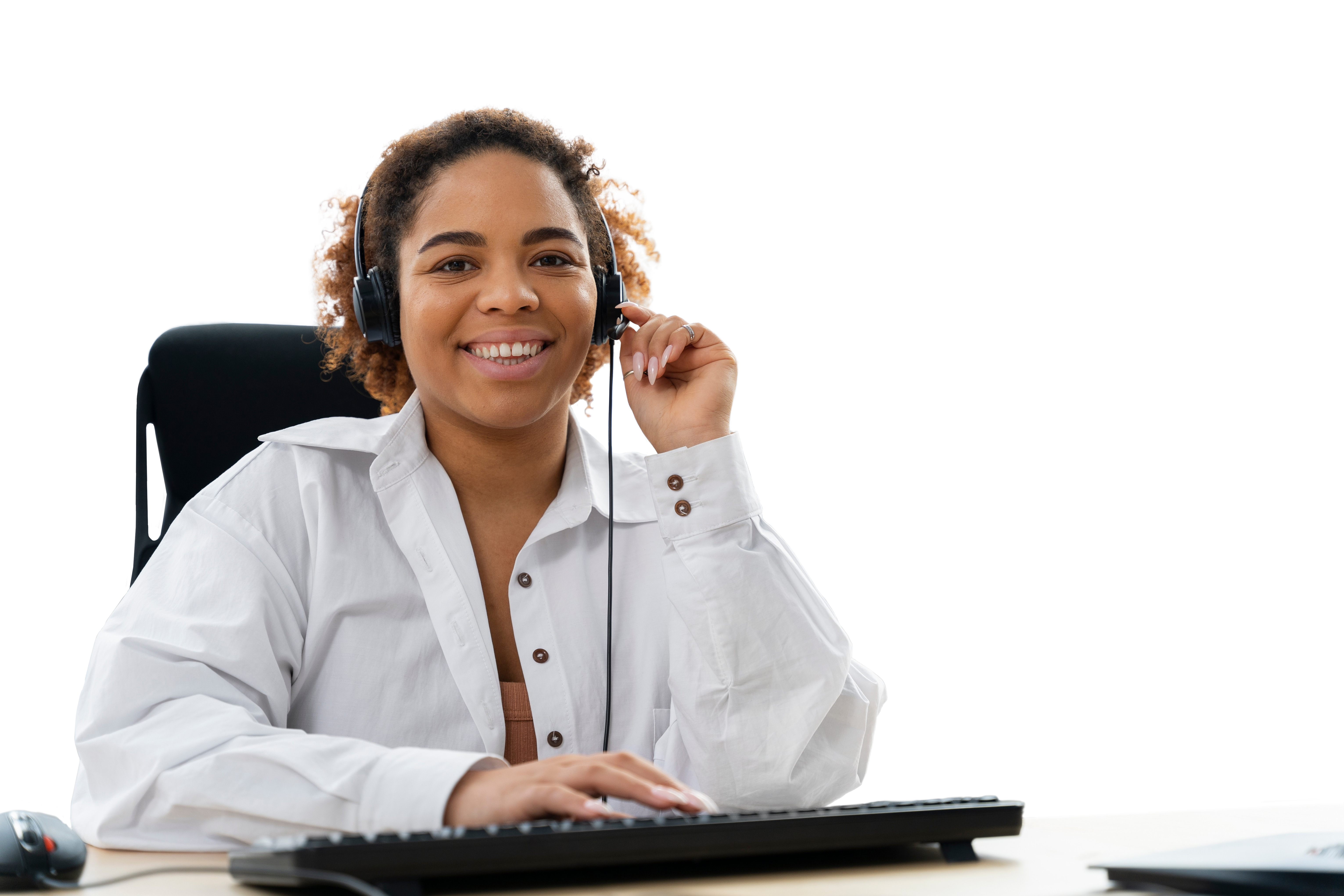 Professional support specialist with headset, representing dedicated remote teams aligned with your culture